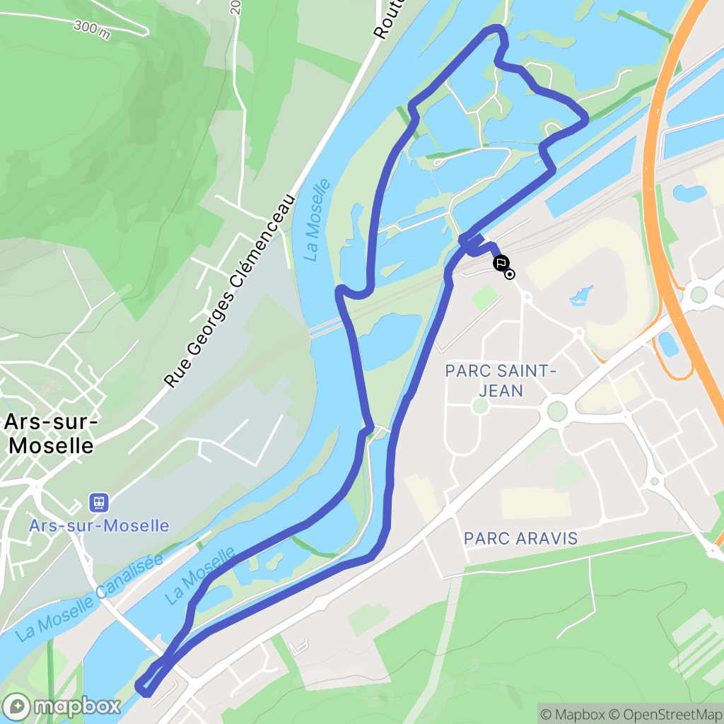 Jouy-aux-Arches : carte du parcours de randonnée - France