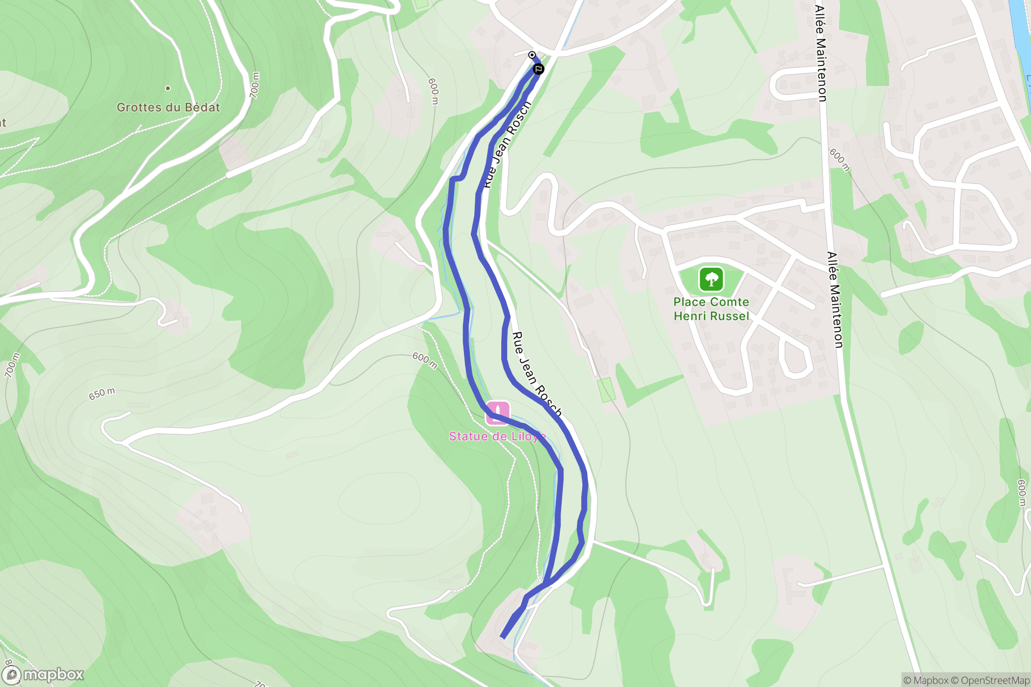 Bagnères-de-Bigorre : carte du parcours de randonnée - France