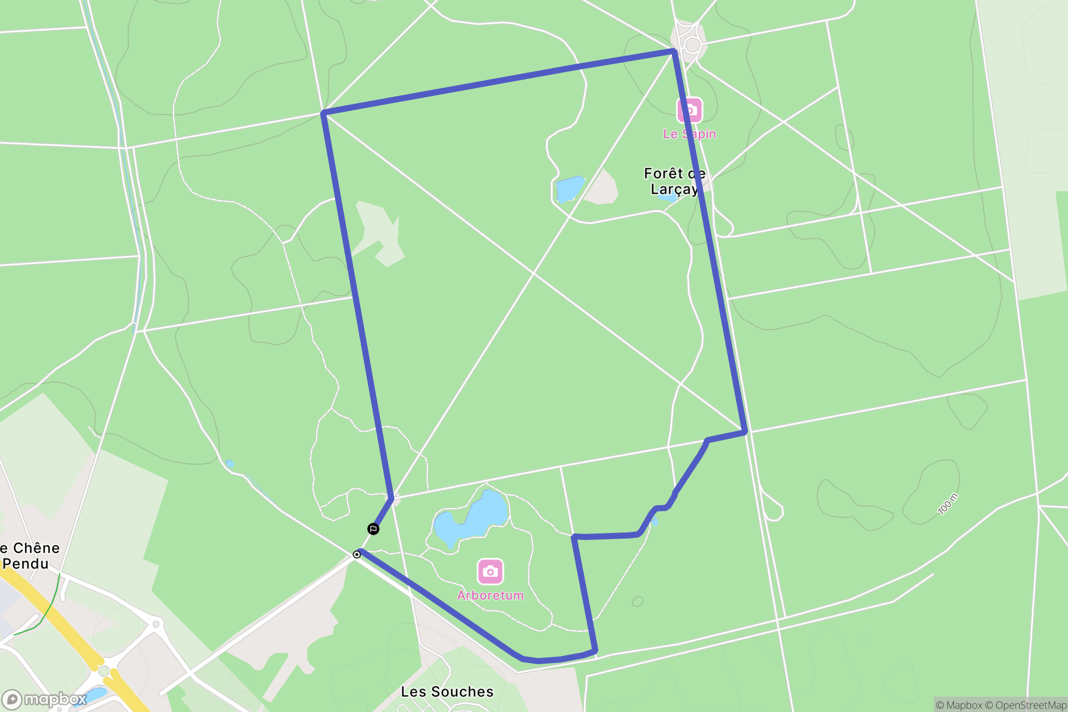 Larçay : carte du parcours de randonnée - France