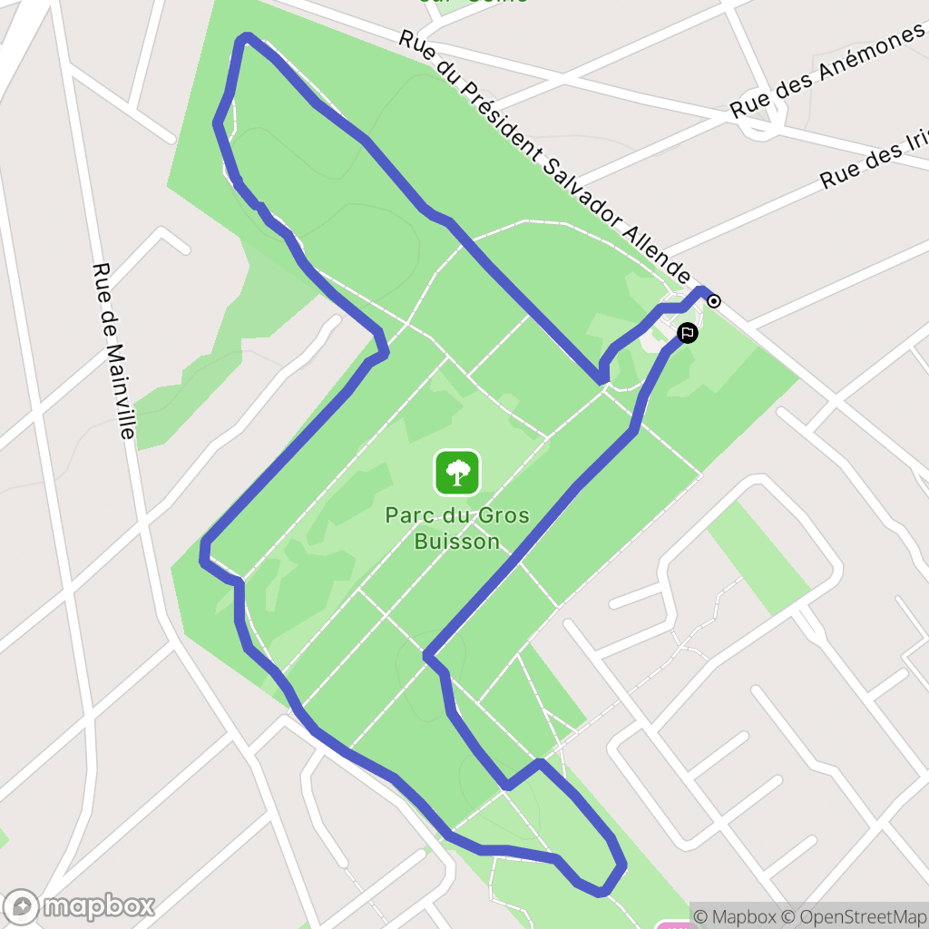 Vigneux-sur-Seine : carte du parcours de randonnée - France