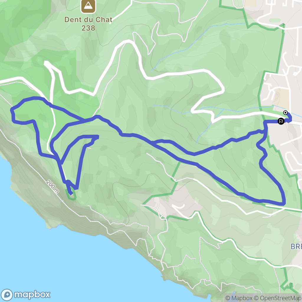 La Ciotat : carte du parcours de randonnée - France