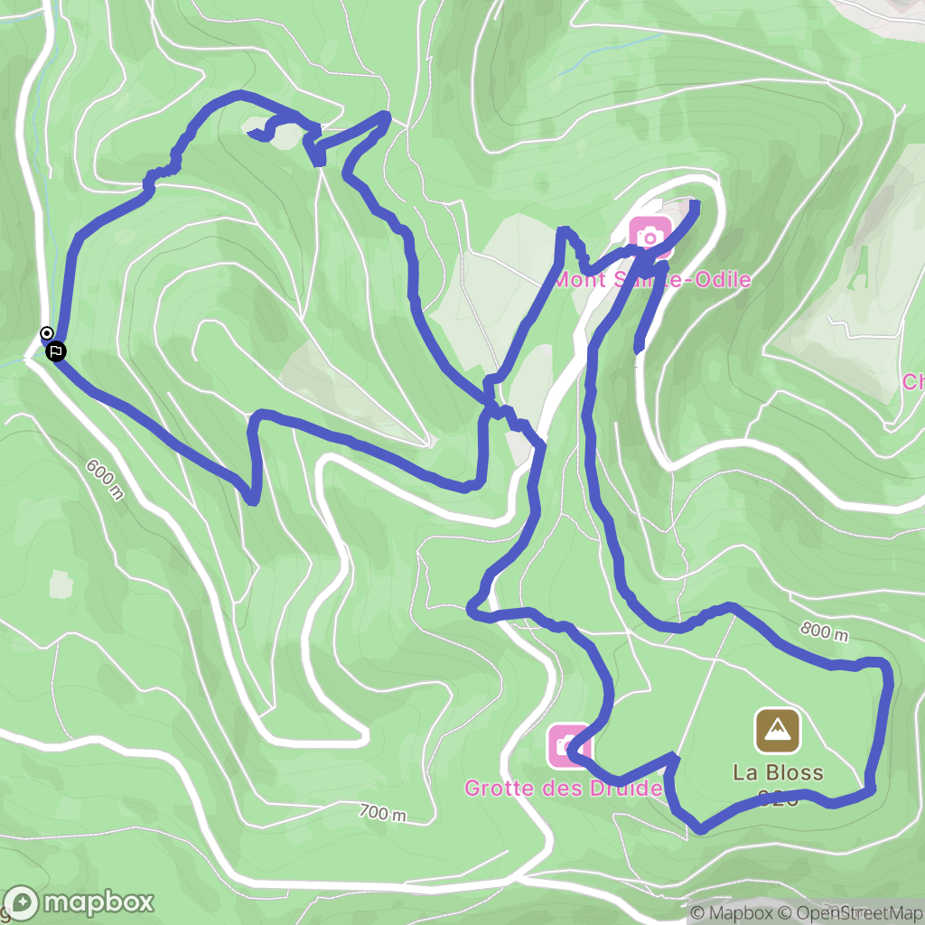Ottrott : carte du parcours de randonnée - France