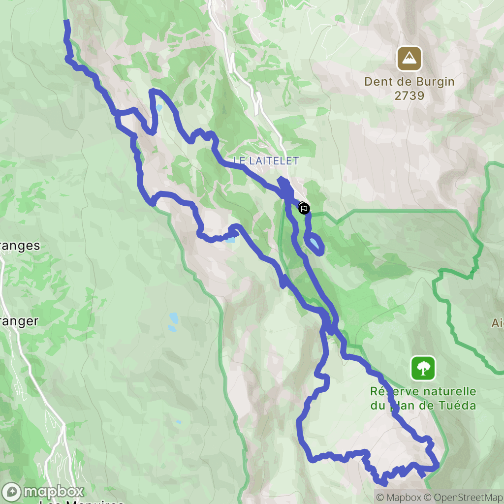 Les Allues : carte du parcours de randonnée - France