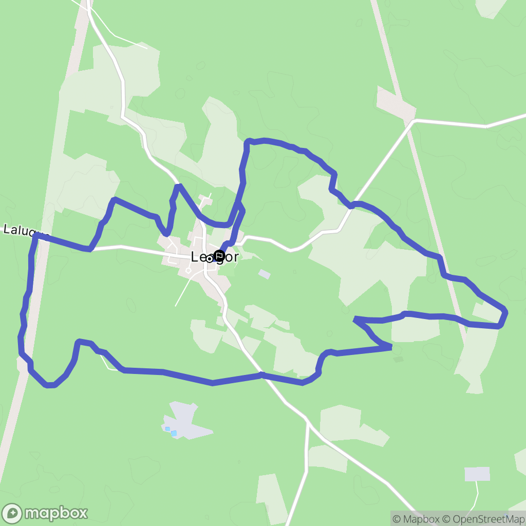 Lesgor : carte du parcours de randonnée - France
