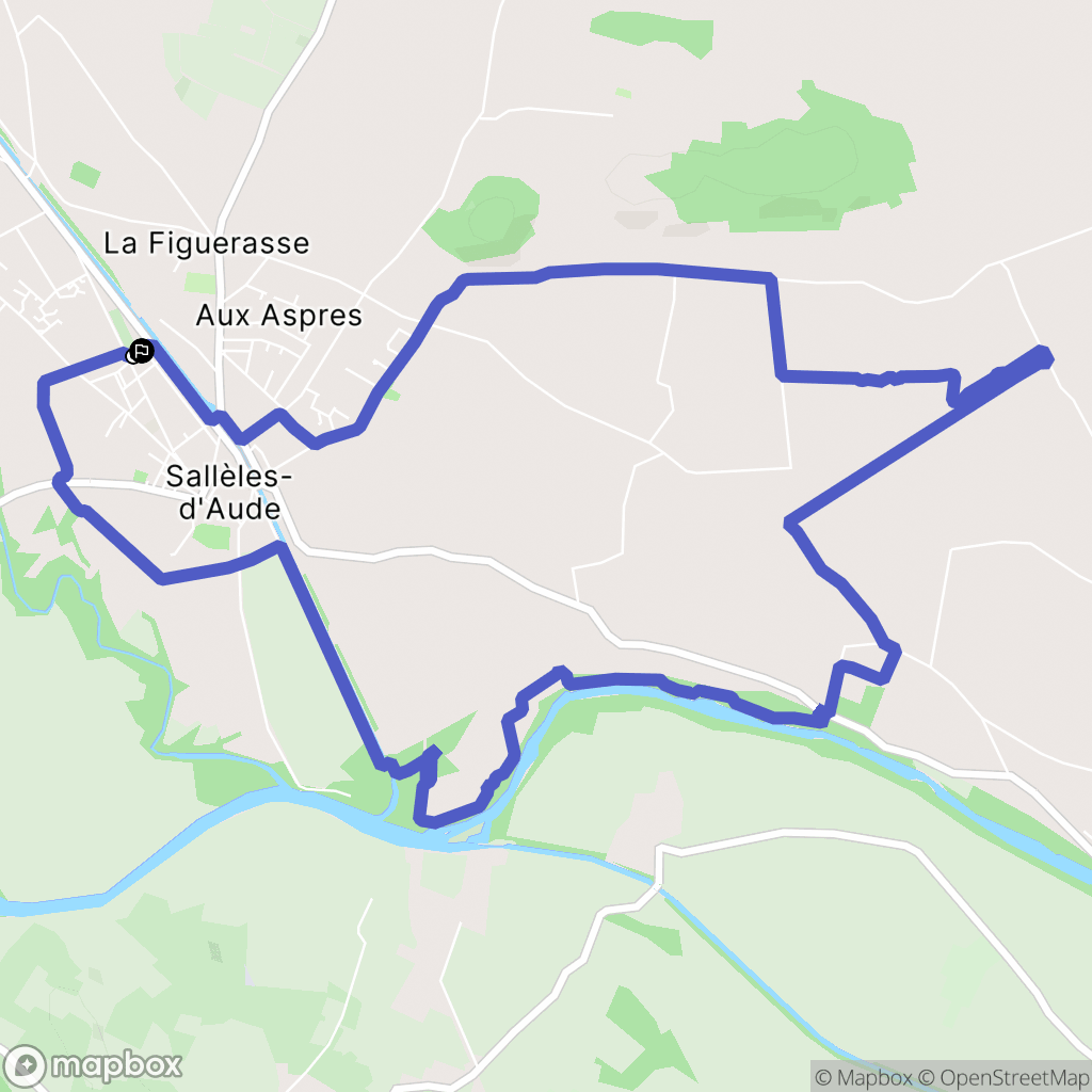Sallèles-d'Aude : carte du parcours de randonnée - France