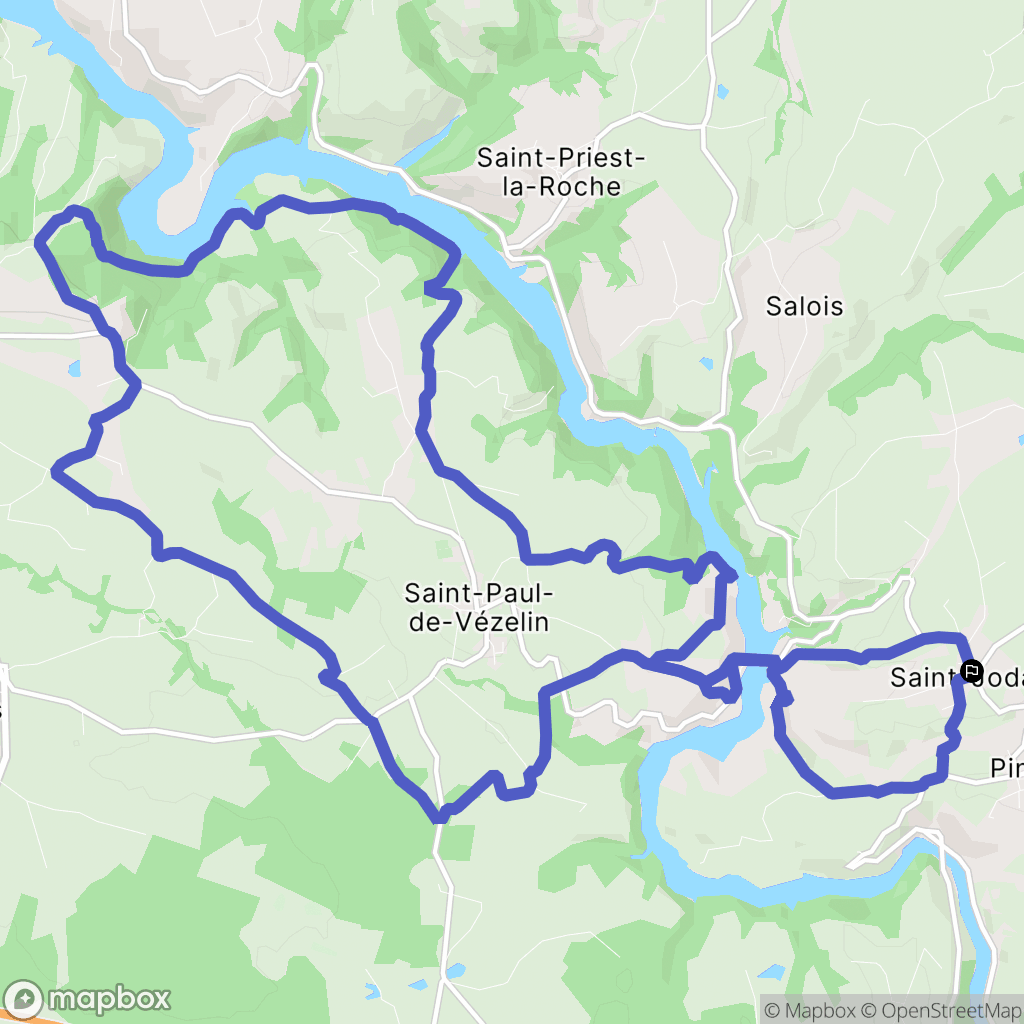 Saint-Jodard : carte du parcours de randonnée - France