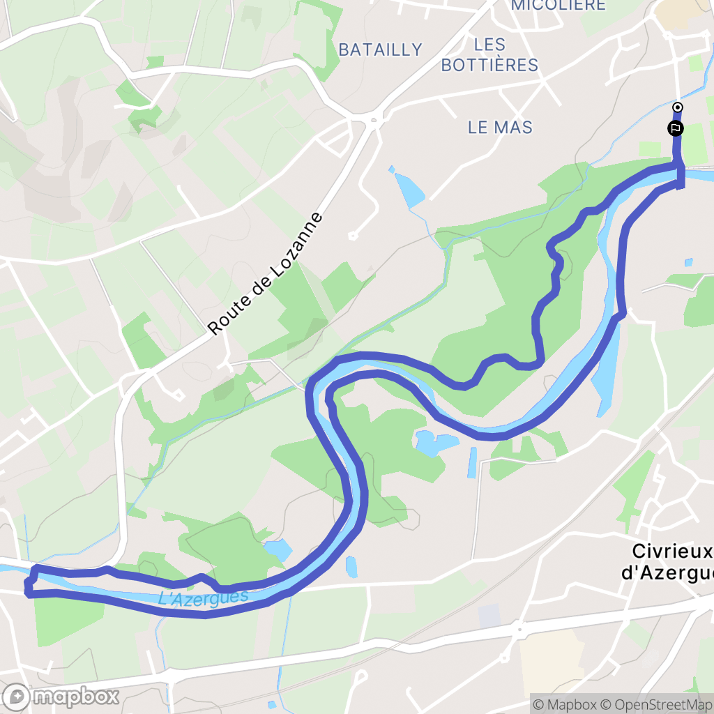 Chazay-d'Azergues : carte du parcours de randonnée - France