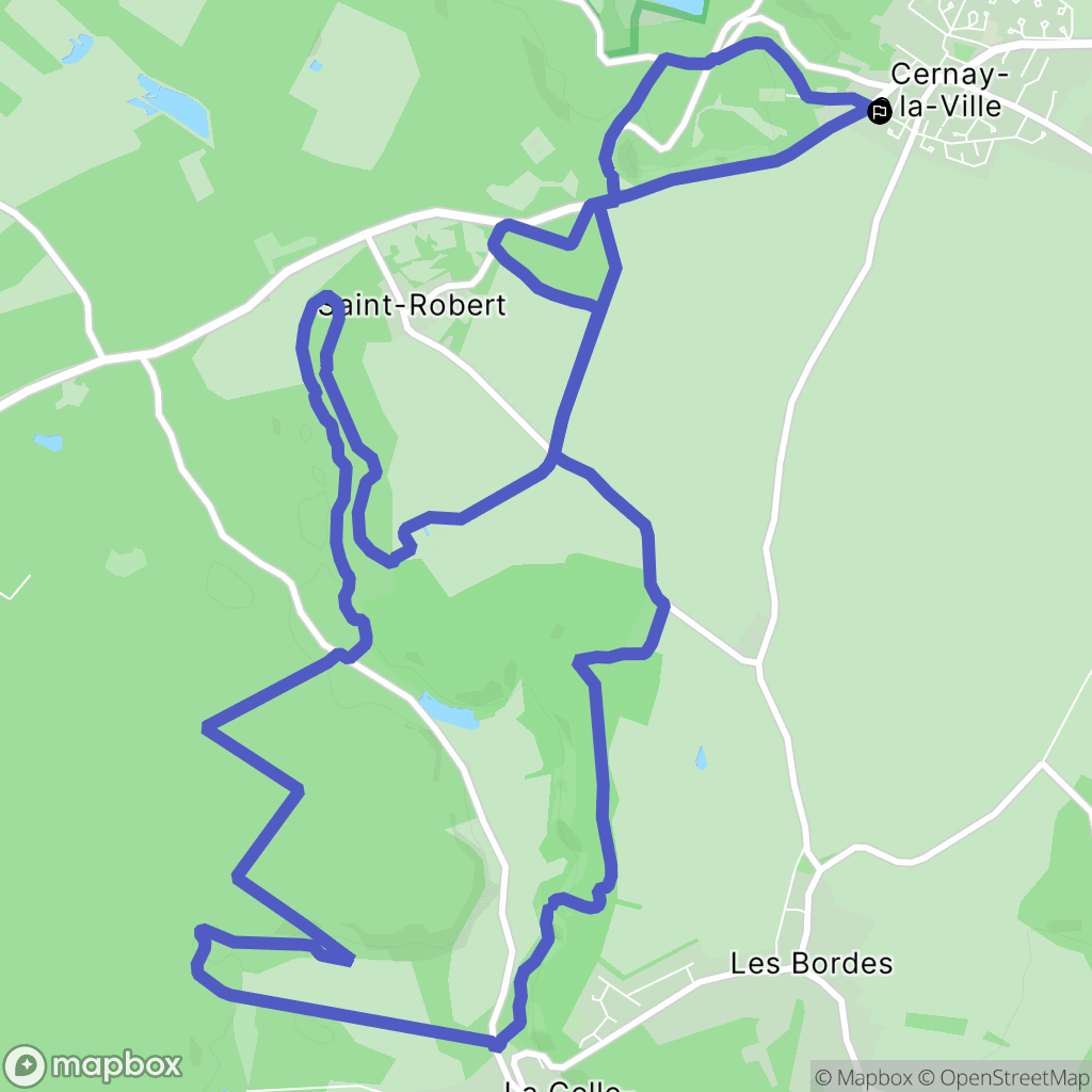 Cernay-la-ville : carte du parcours de randonnée - France