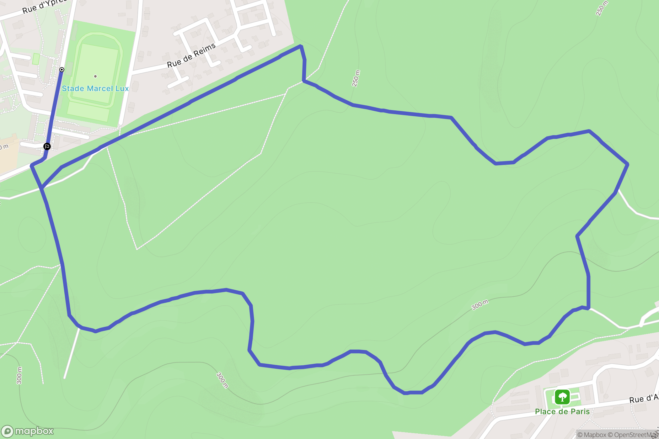 Saint-Avold : carte du parcours de randonnée - France
