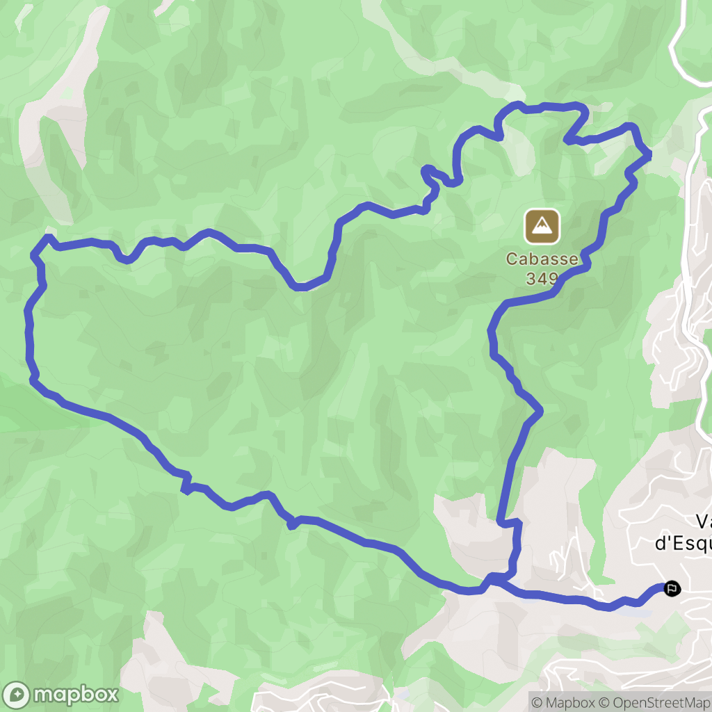 Roquebrune-sur-Argens : carte du parcours de randonnée - France