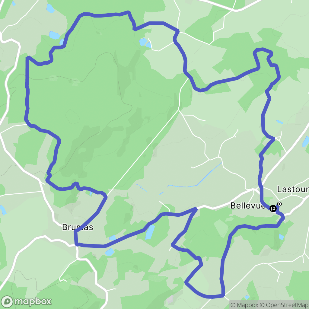 Rilhac-Lastours : carte du parcours de randonnée - France