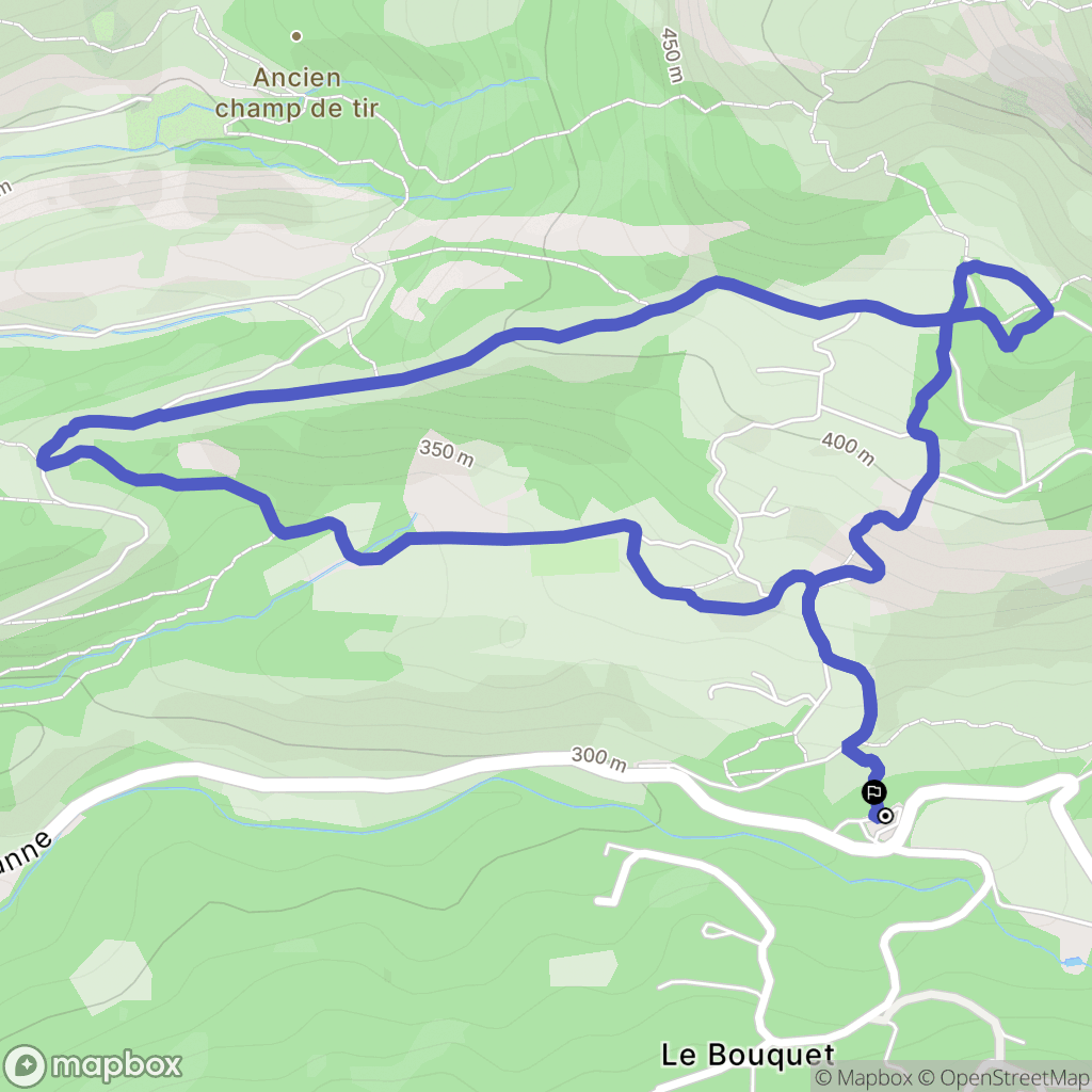 Saint-Antonin-sur-Bayon : carte du parcours de randonnée - France