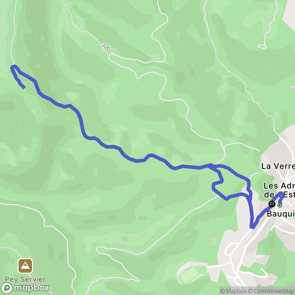 Les Adrets-de-l'Estérel : carte du parcours de randonnée - France