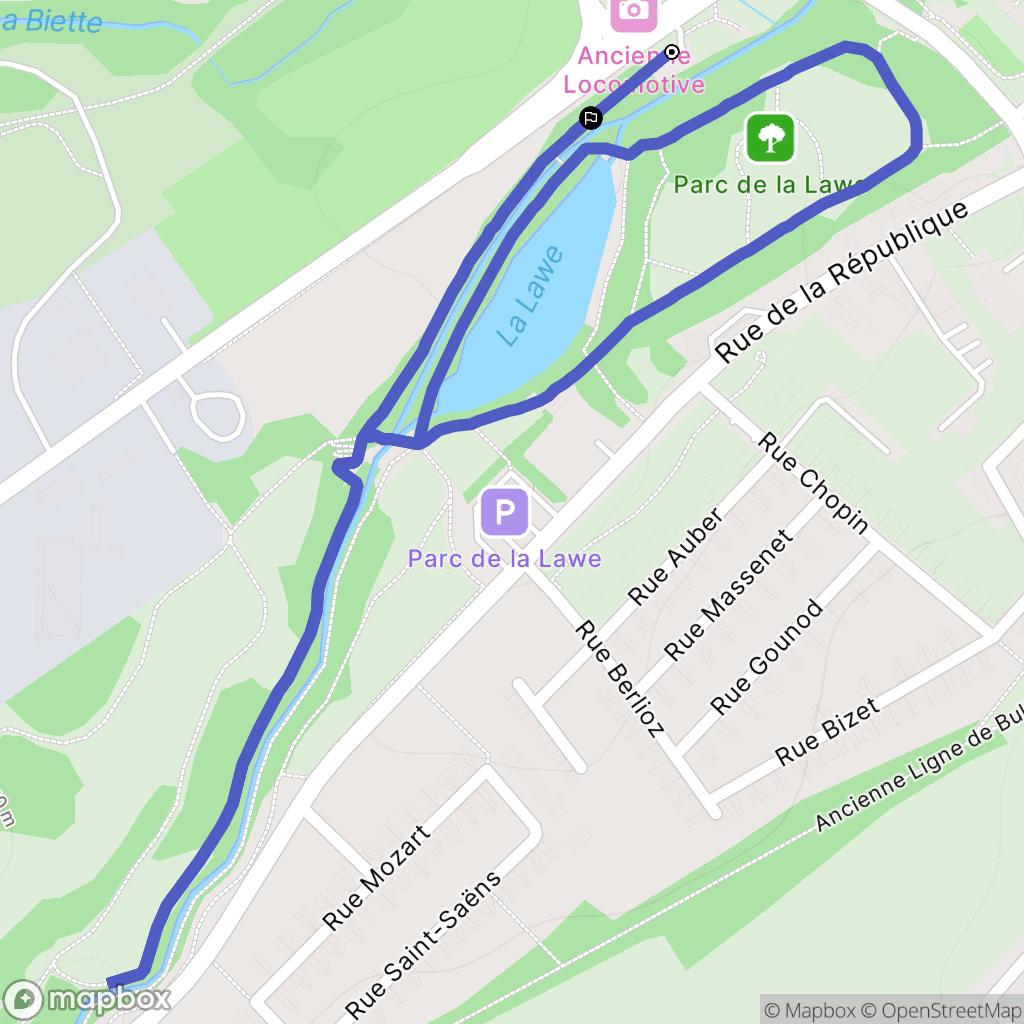 Bruay-la-Buissière : carte du parcours de randonnée - France