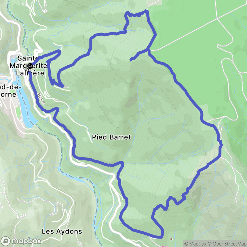 Sainte-Marguerite-Lafigère : carte du parcours de randonnée - France