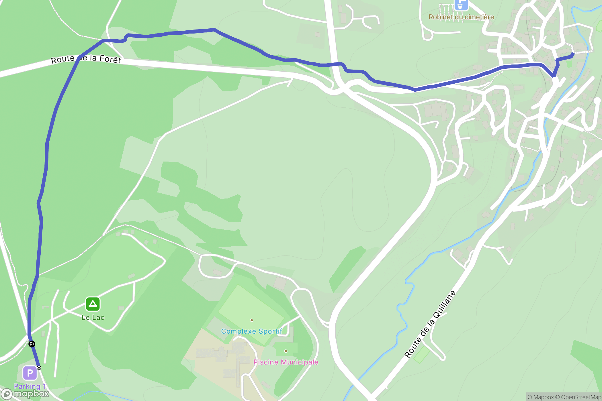 Matemale : carte du parcours de randonnée - France