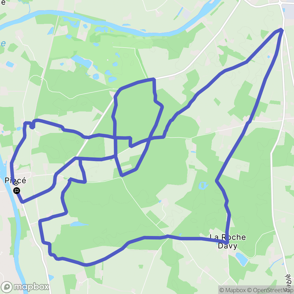 Pincé : carte du parcours de randonnée - France