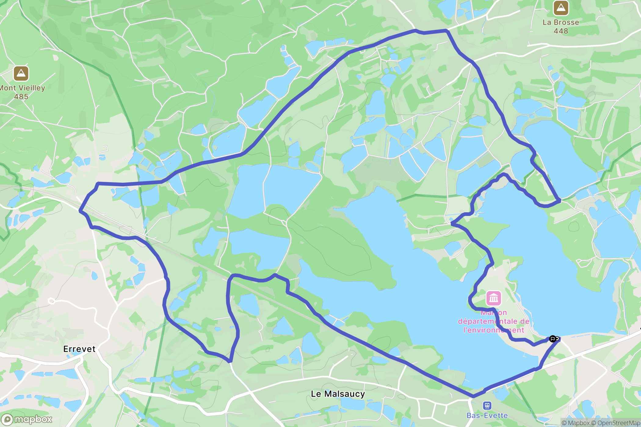 Sermamagny : carte du parcours de randonnée - France