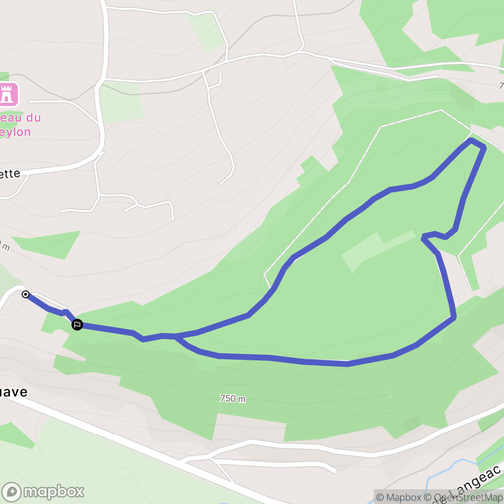 Sanssac-l'Église : carte du parcours de randonnée - France