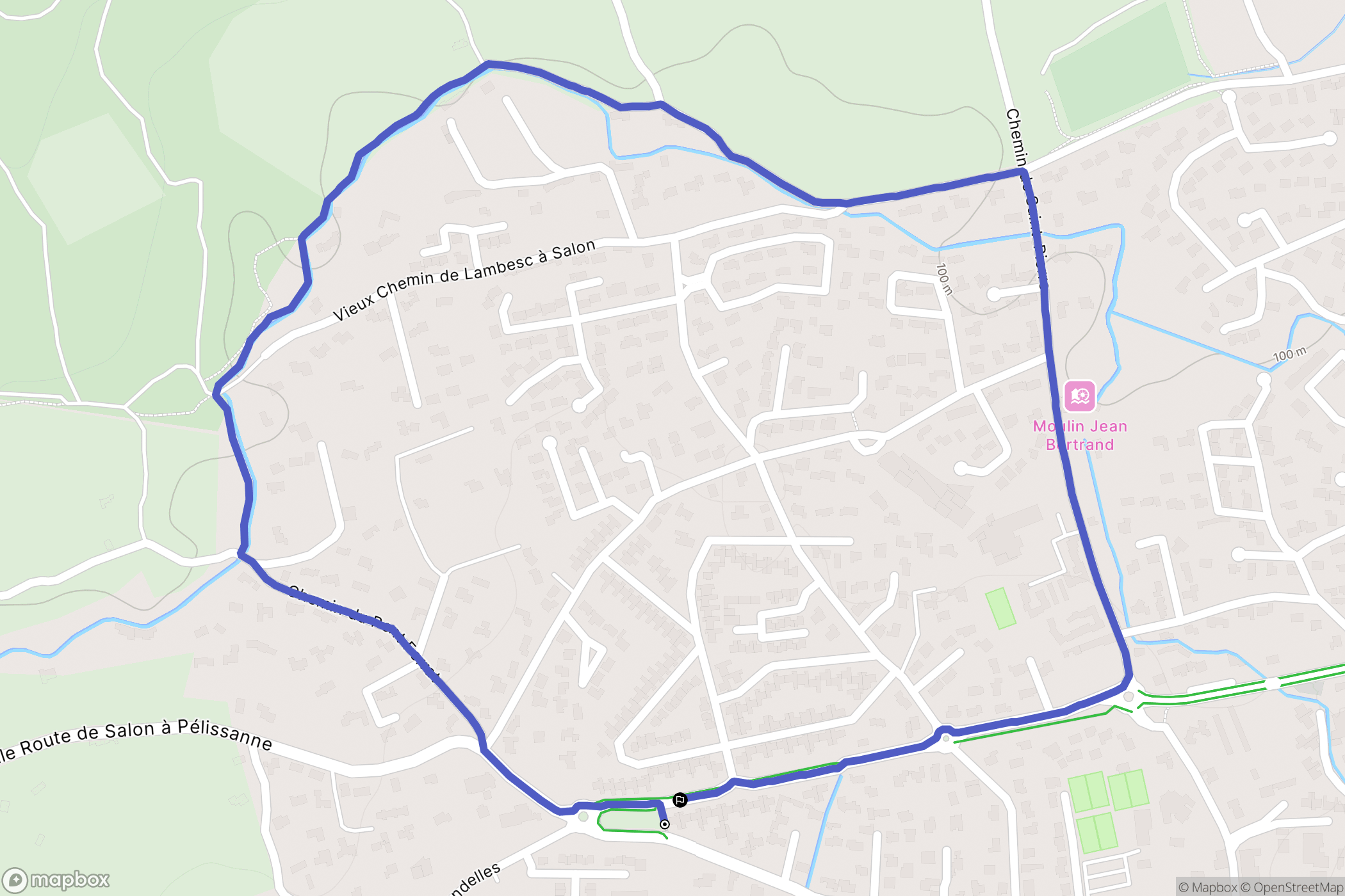 Pélissanne : carte du parcours de randonnée - France