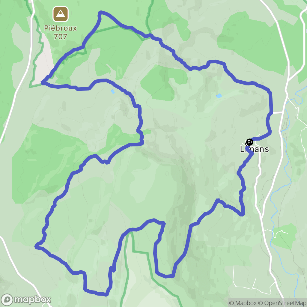 Limans : carte du parcours de randonnée - France