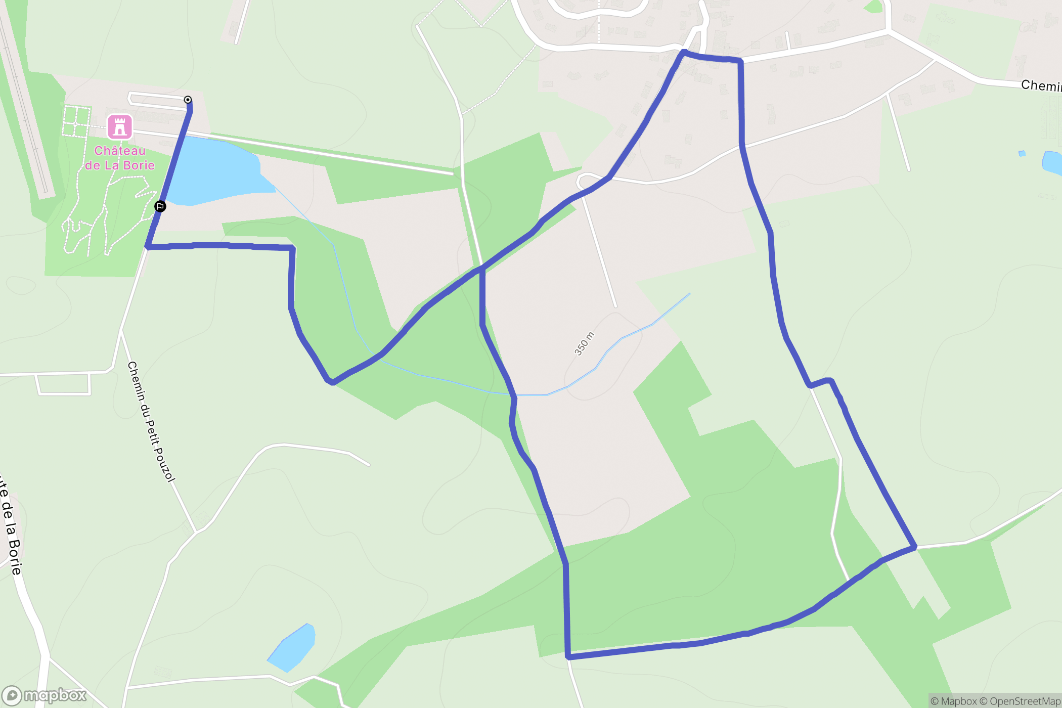 Solignac : carte du parcours de randonnée - France