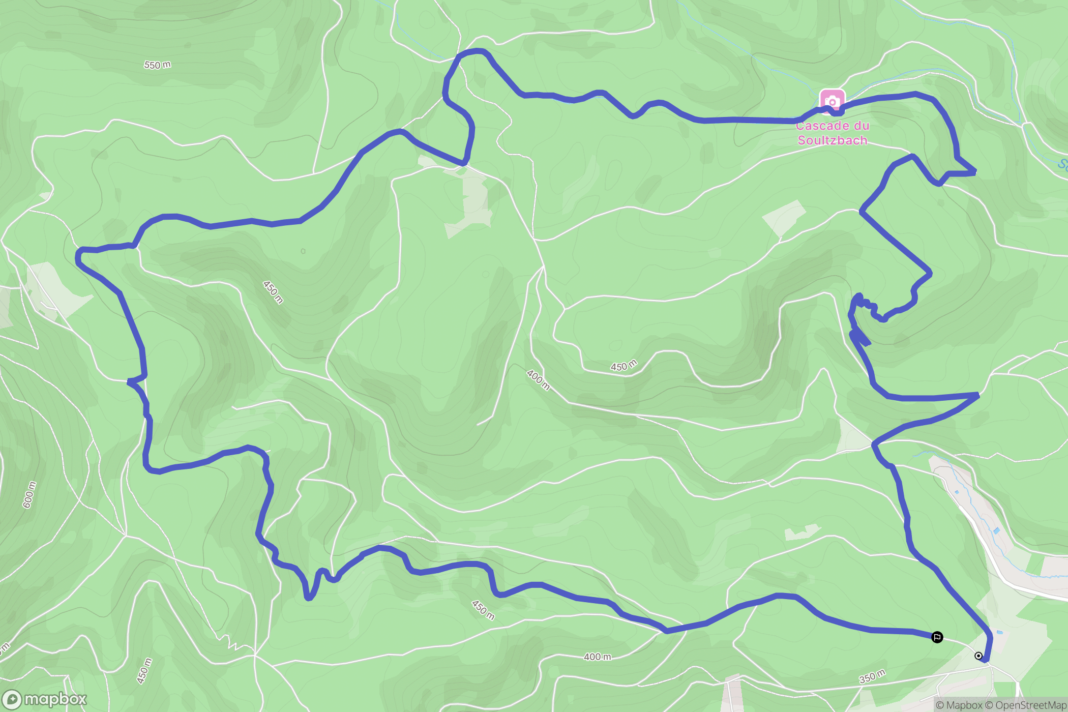 Urmatt : carte du parcours de randonnée - France