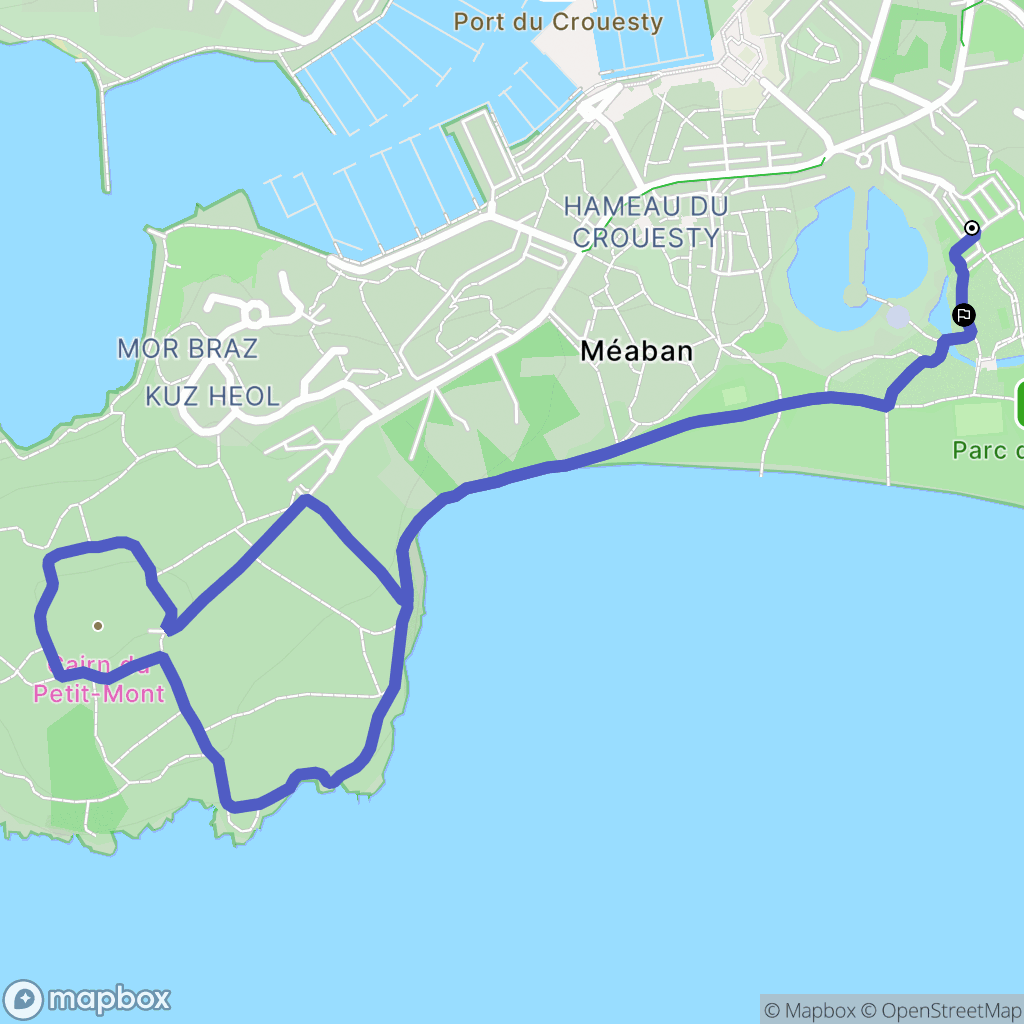 Arzon : carte du parcours de randonnée - France