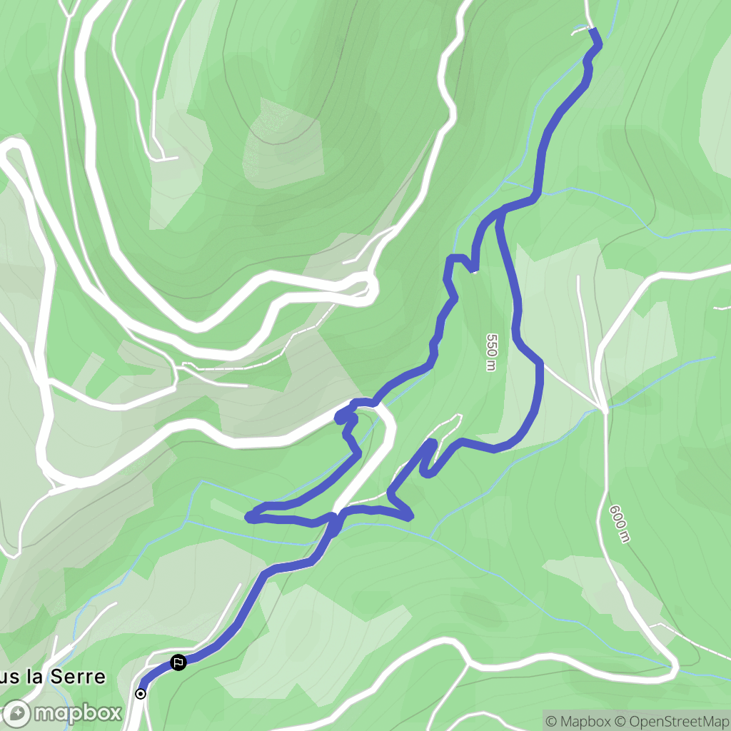 Saint-Claude : carte du parcours de randonnée - France