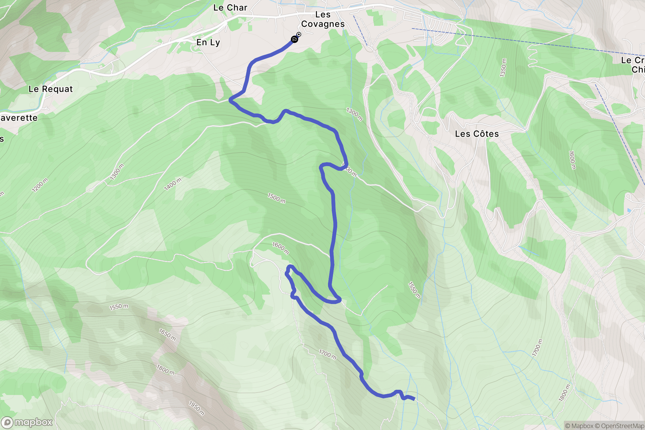 Morzine : carte du parcours de randonnée - France