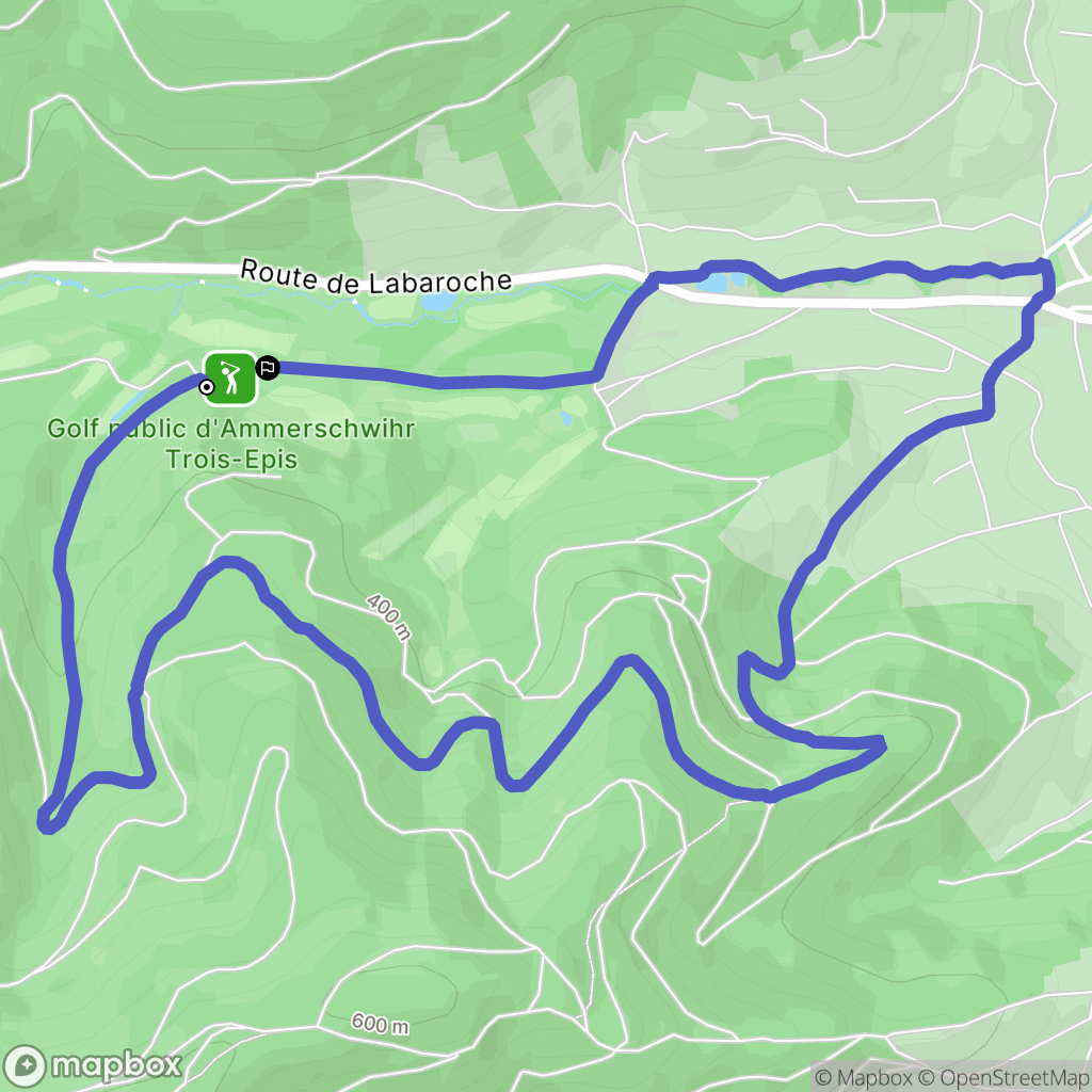 Ammerschwihr : carte du parcours de randonnée - France