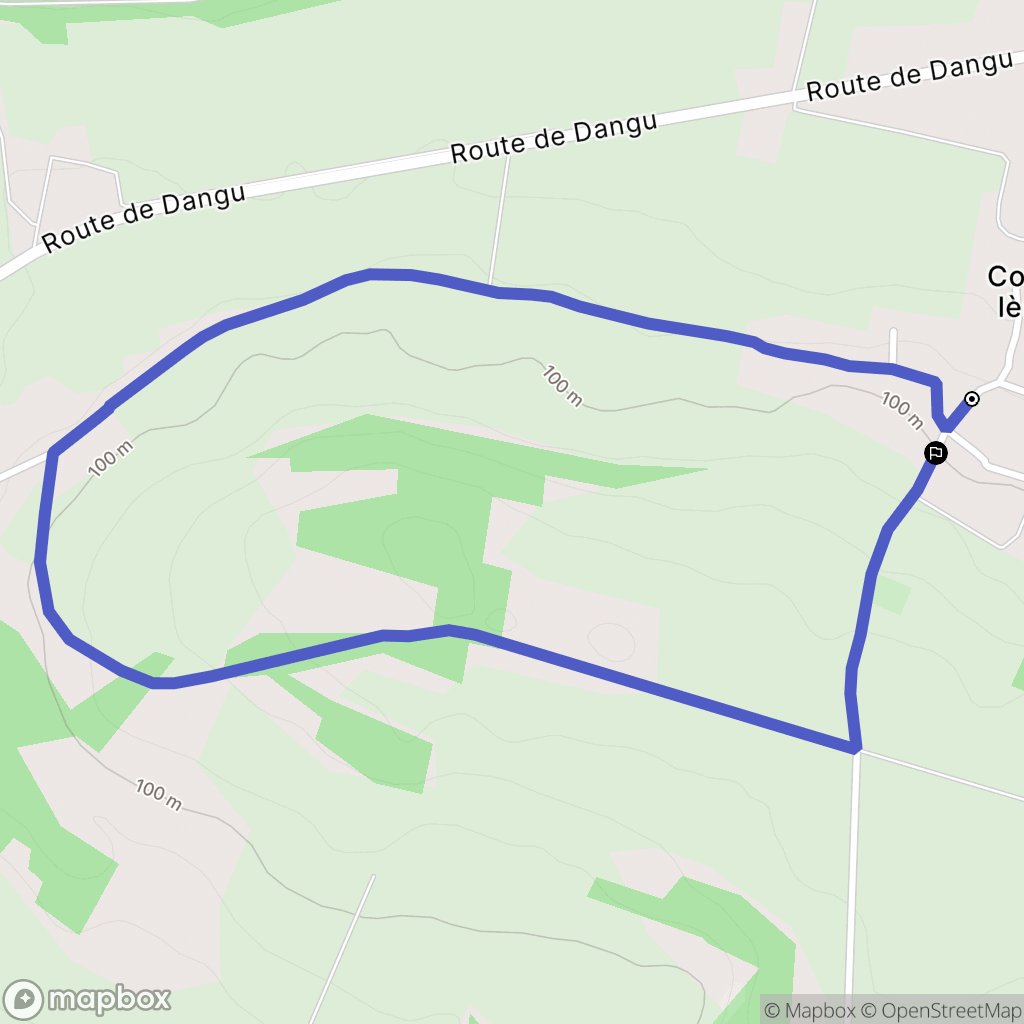 Courcelles-lès-Gisors : carte du parcours de randonnée - France