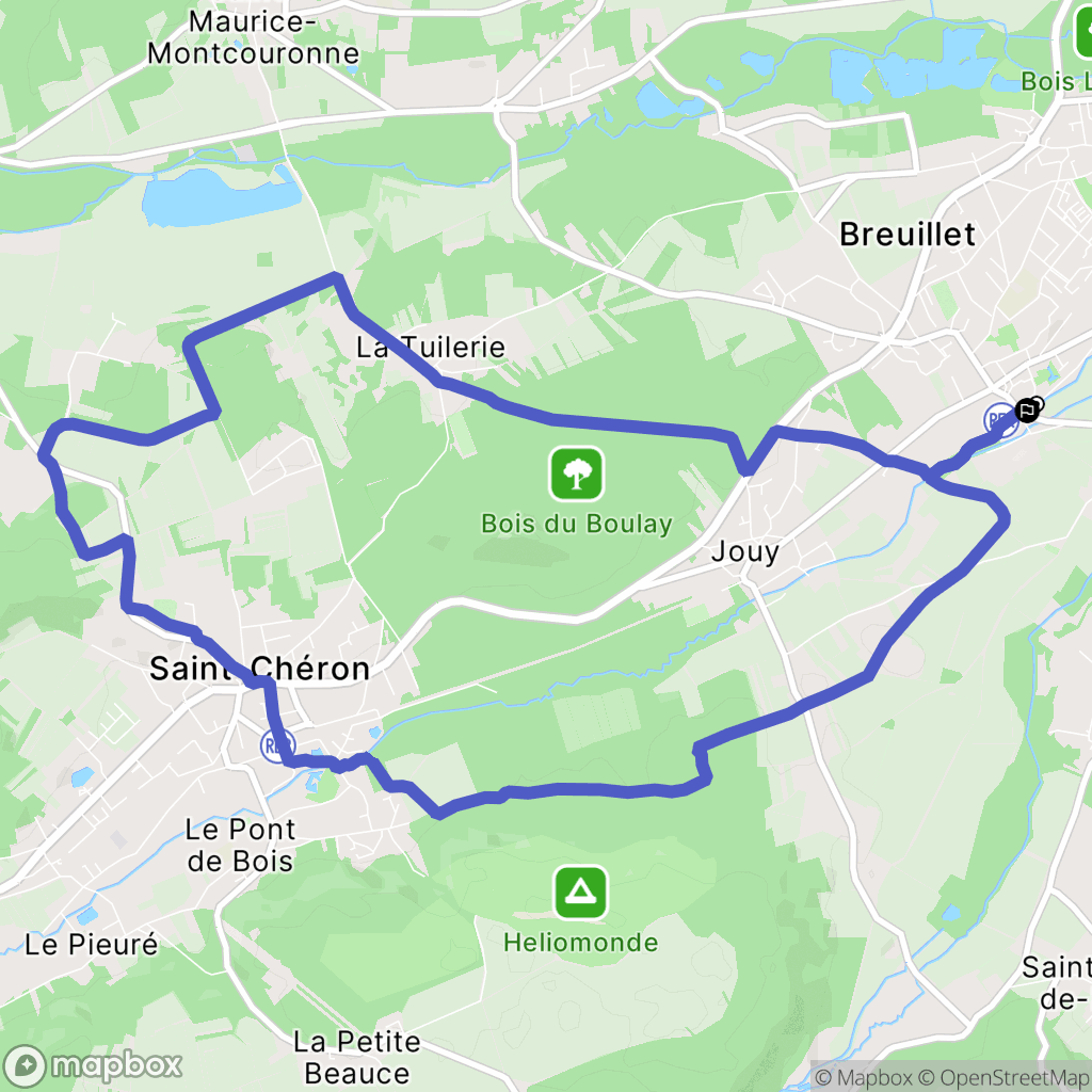 Breuillet : carte du parcours de randonnée - France