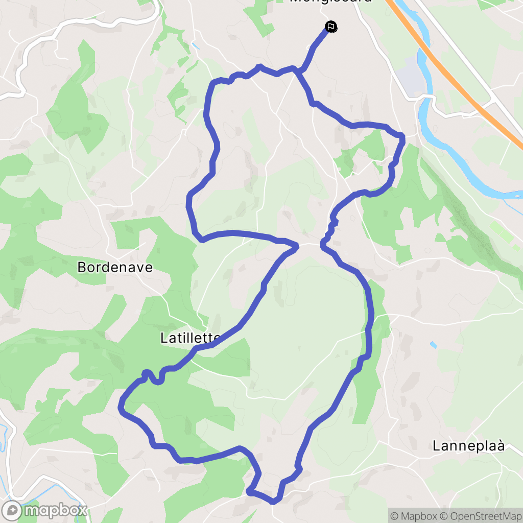 Salles-Mongiscard : carte du parcours de randonnée - France