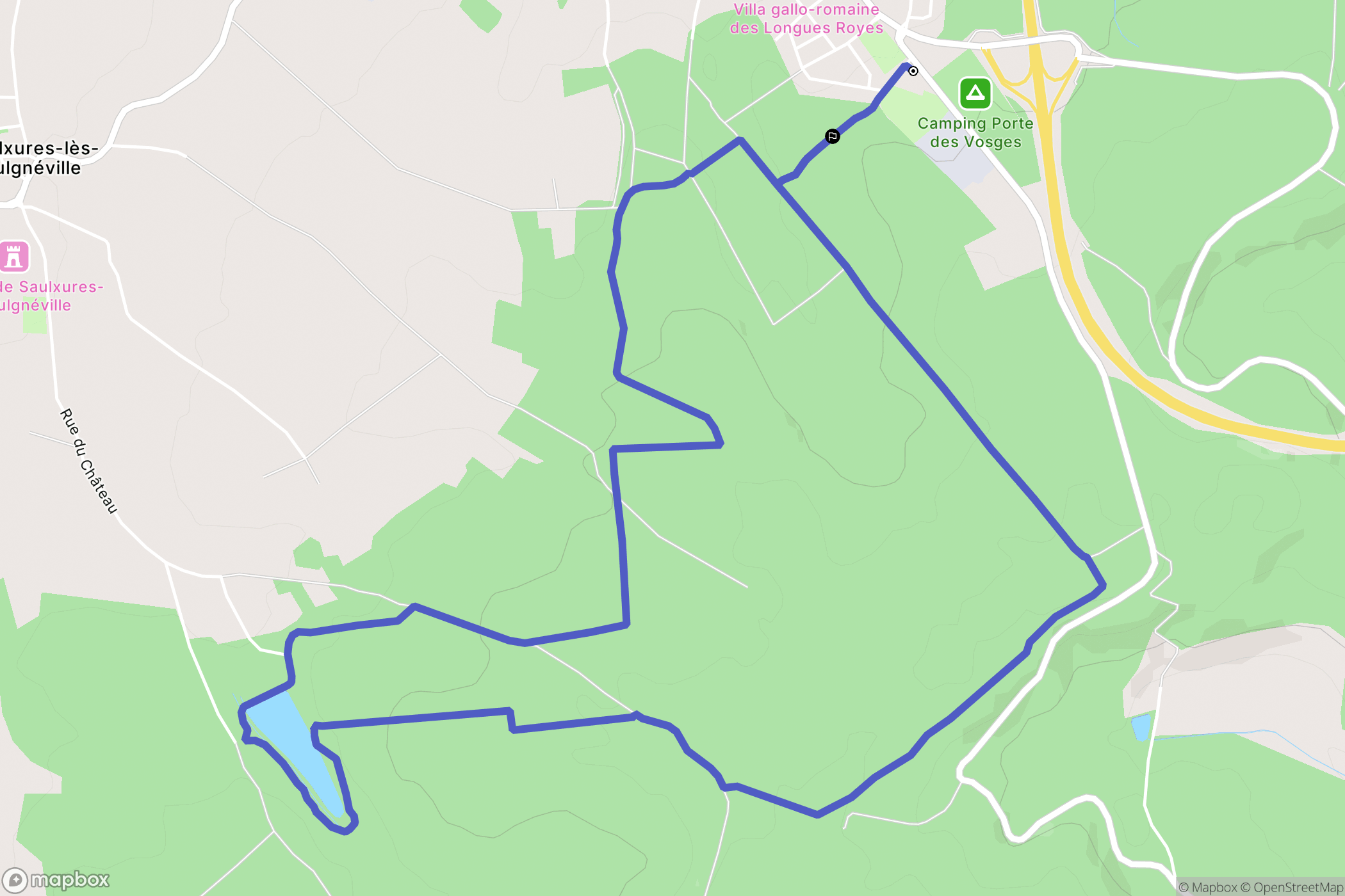 Bulgnéville : carte du parcours de randonnée - France