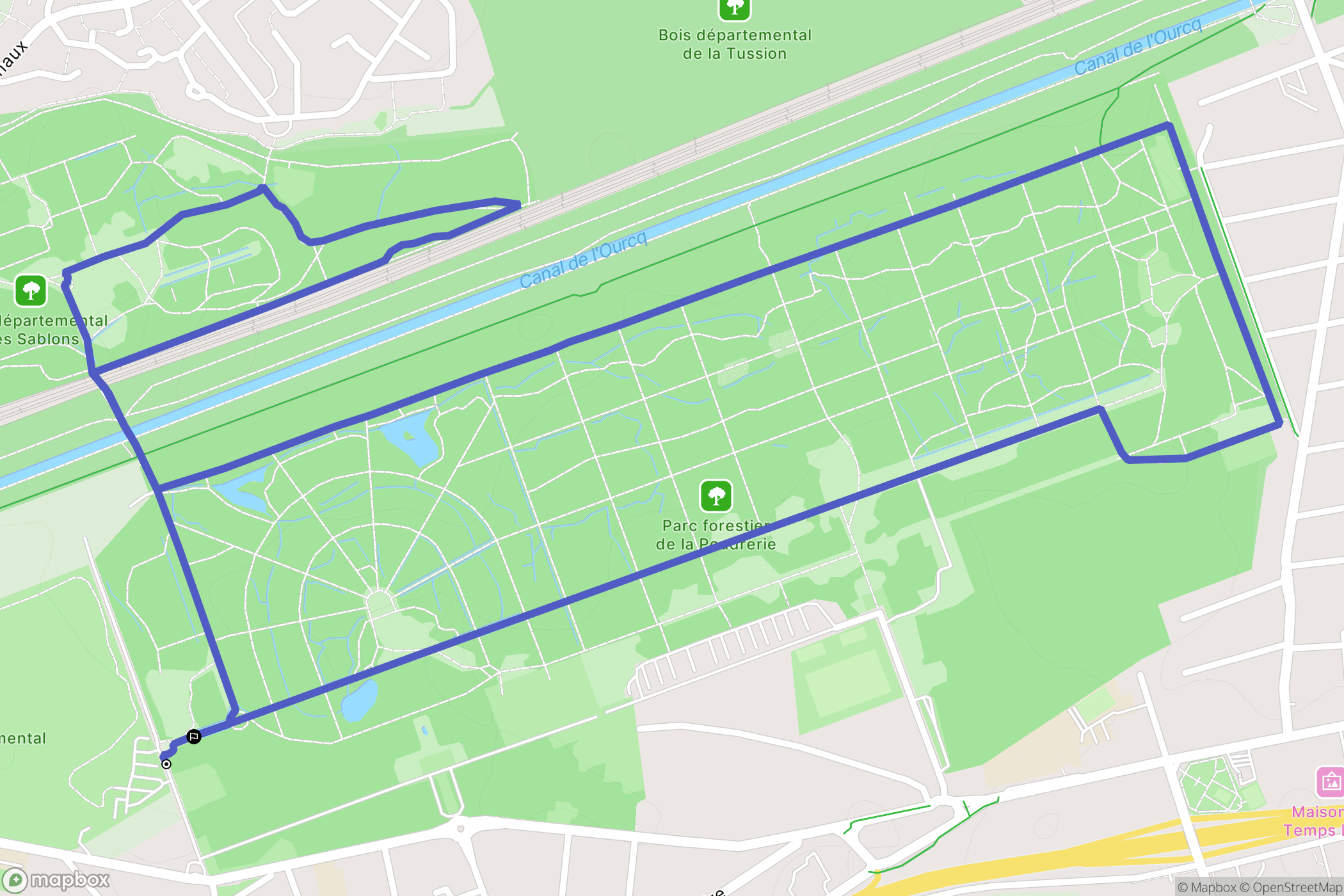 Livry-Gargan : carte du parcours de randonnée - France