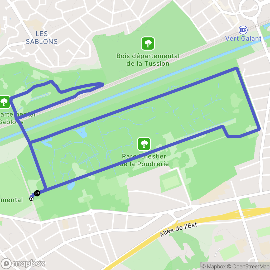 Livry-Gargan : carte du parcours de randonnée - France