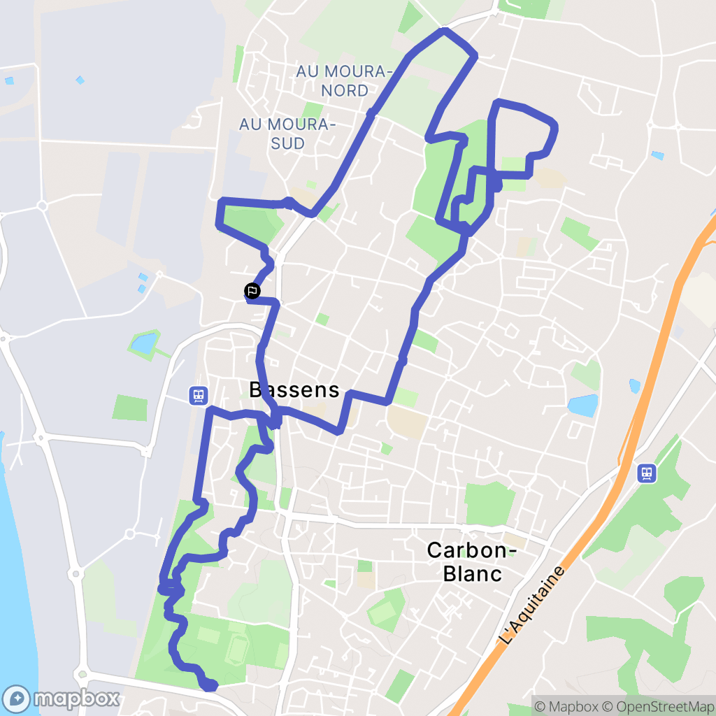 Bassens : carte du parcours de randonnée - France