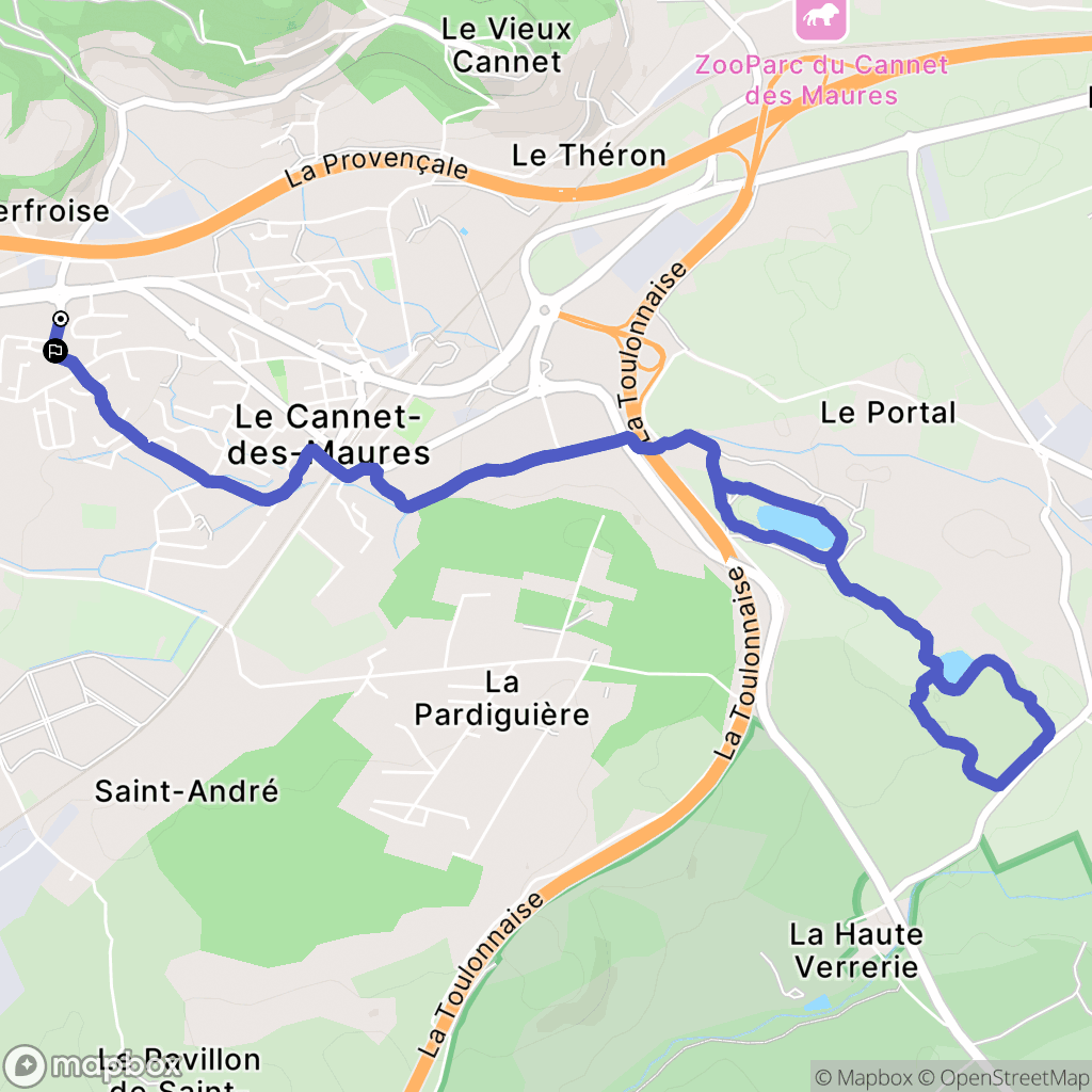 Le Cannet-des-Maures : carte du parcours de randonnée - France