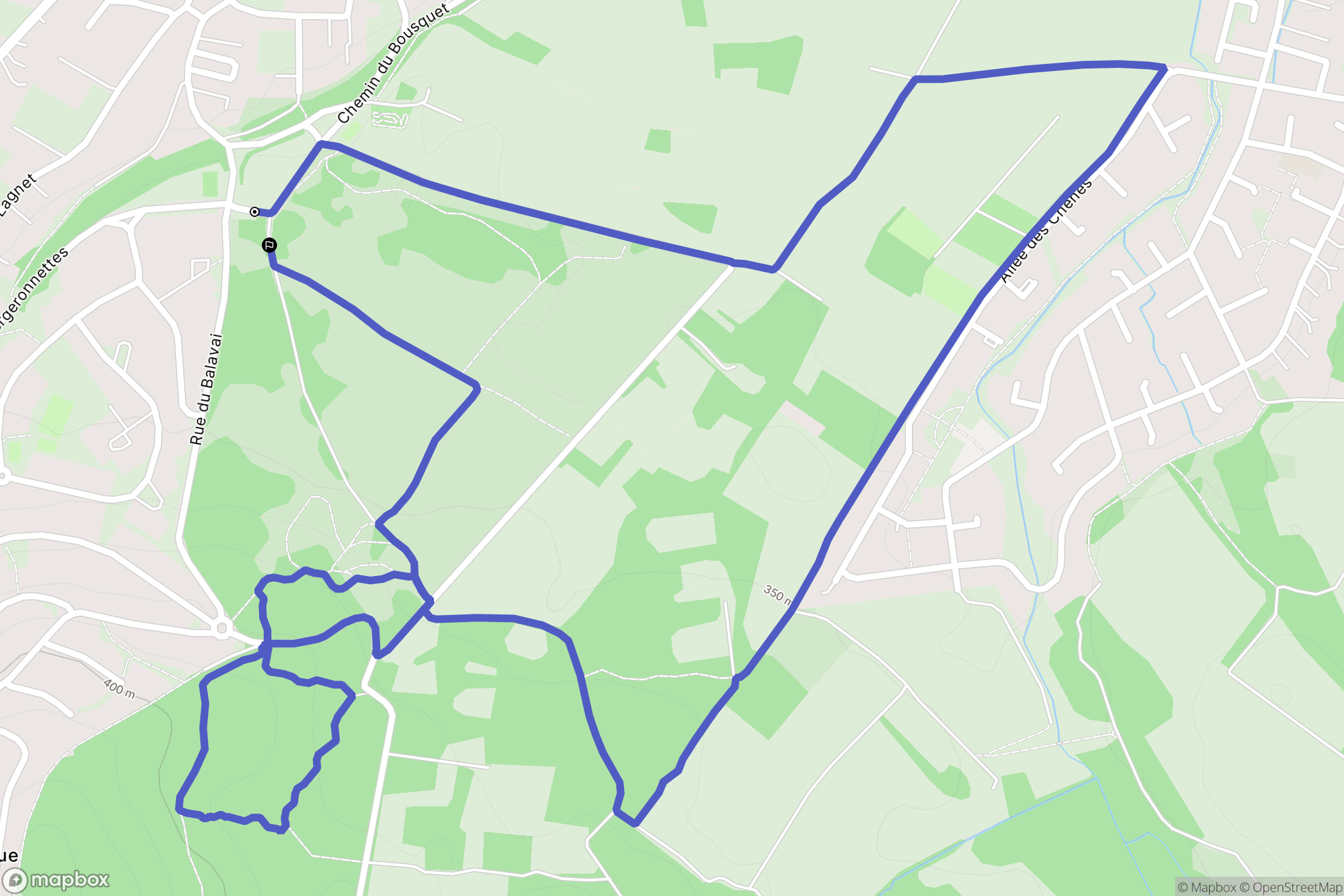 Juillan : carte du parcours de randonnée - France