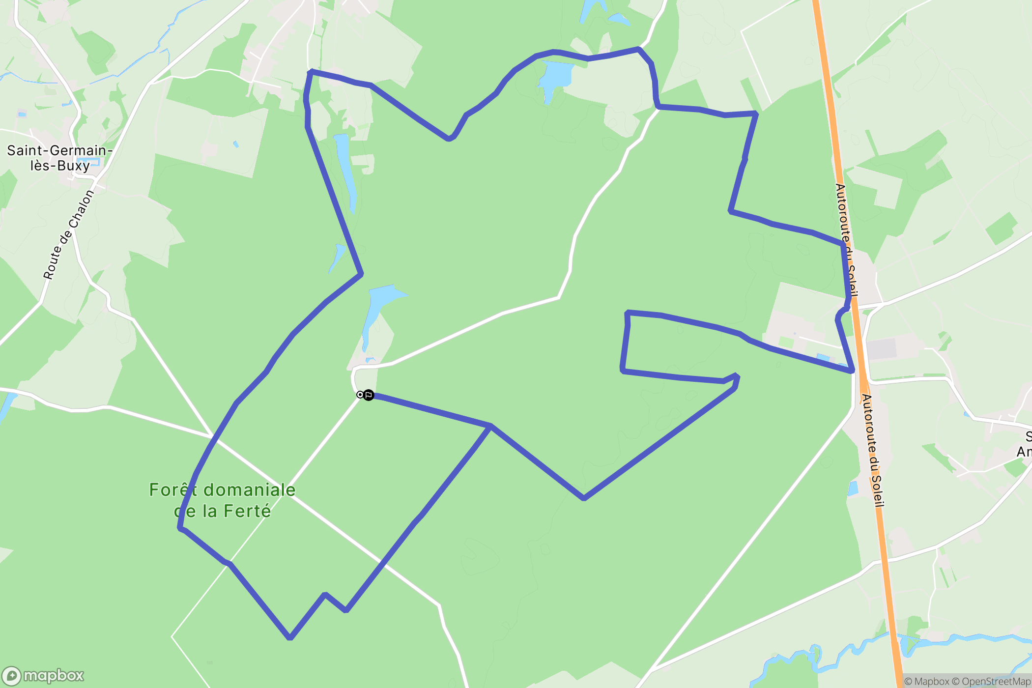 Saint-Germain-lès-Buxy : carte du parcours de randonnée - France