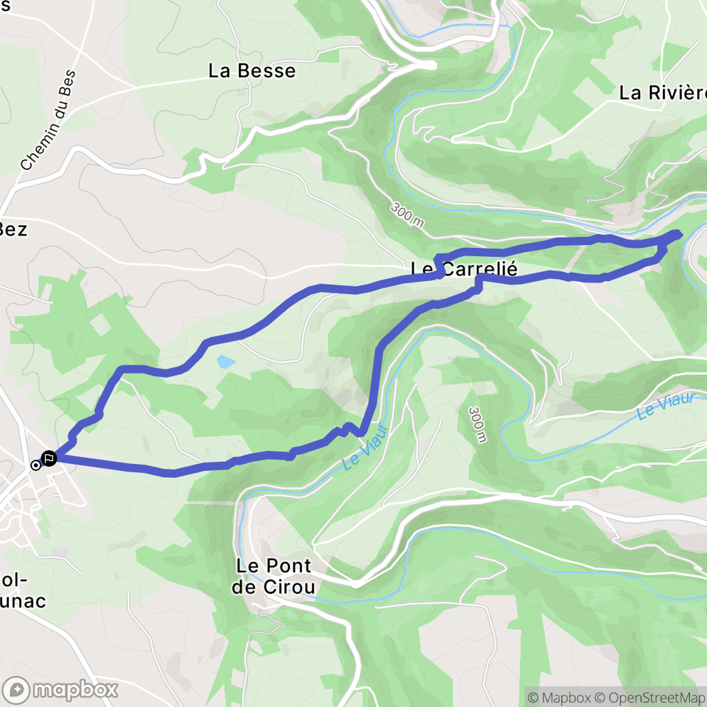 Mirandol-Bourgnounac : carte du parcours de randonnée - France