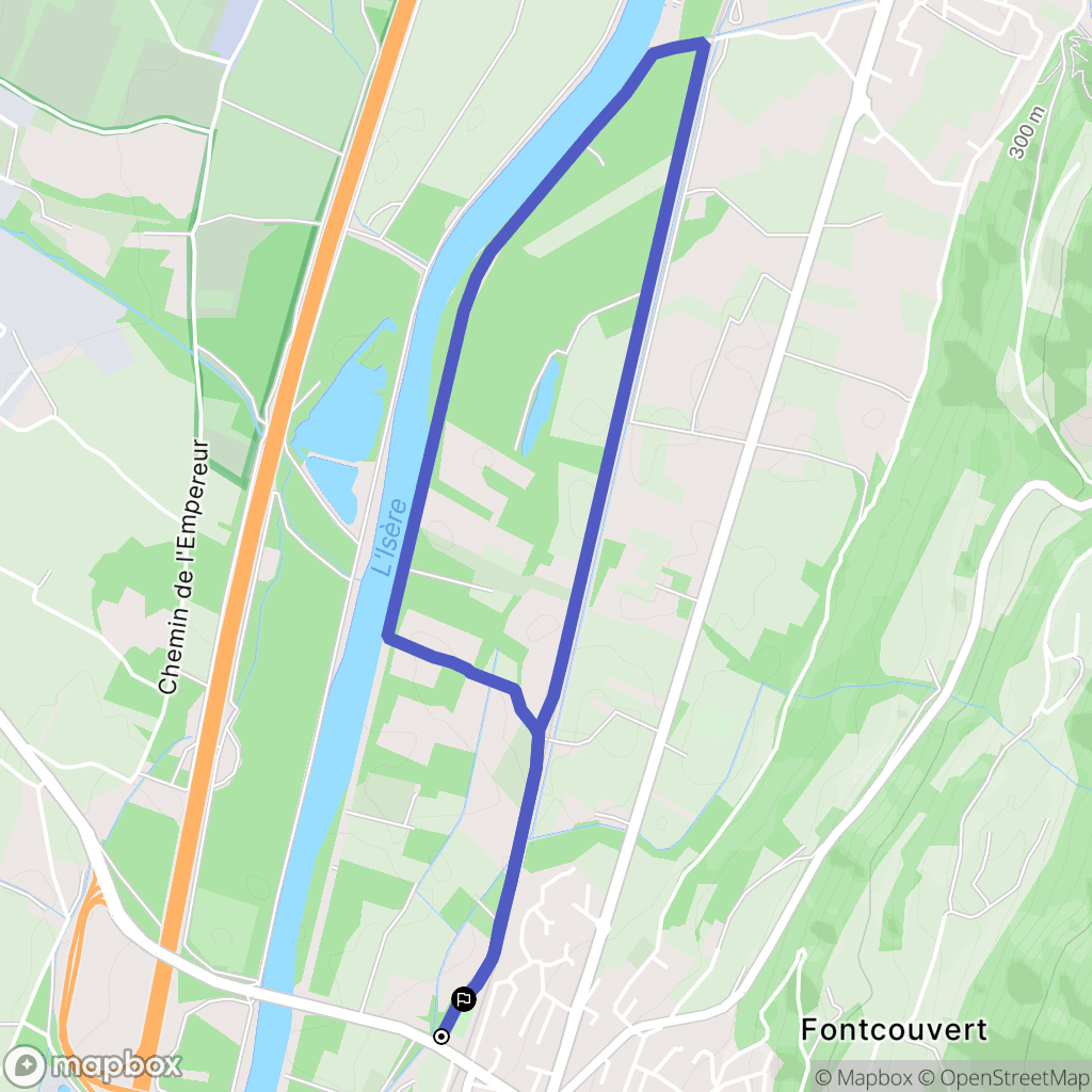 Goncelin : carte du parcours de randonnée - France