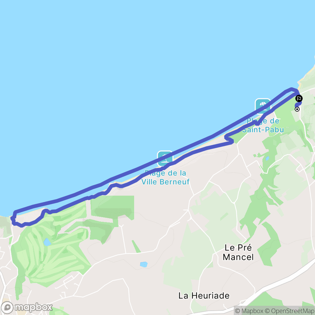 Erquy : carte du parcours de randonnée - France