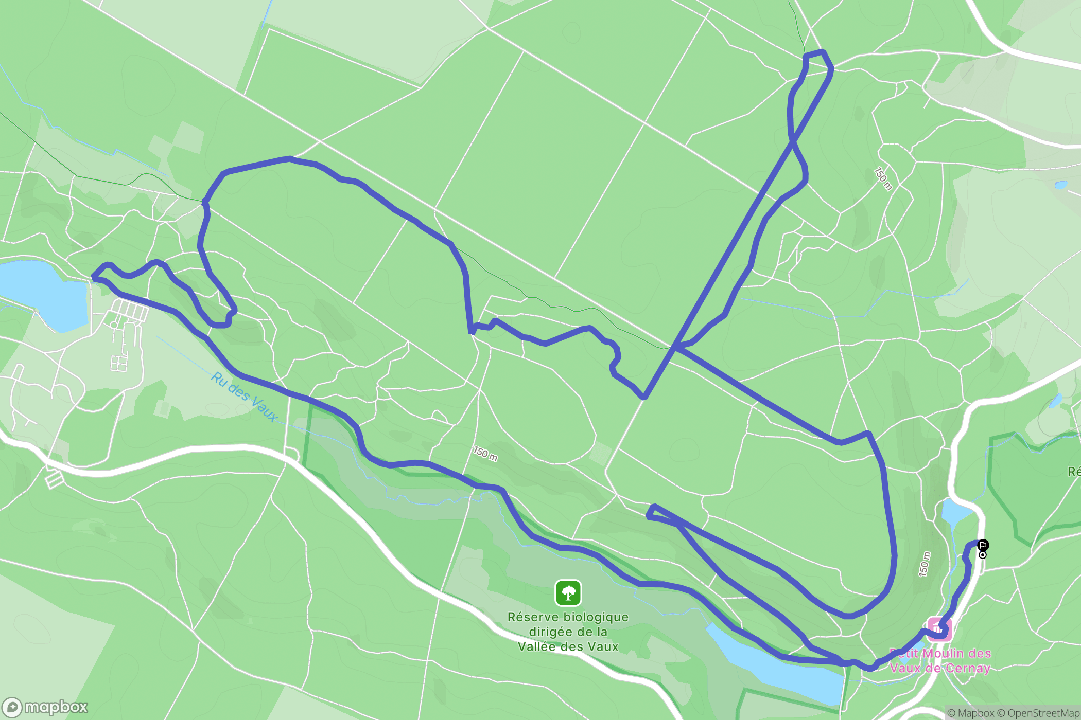 Senlisse : carte du parcours de randonnée - France