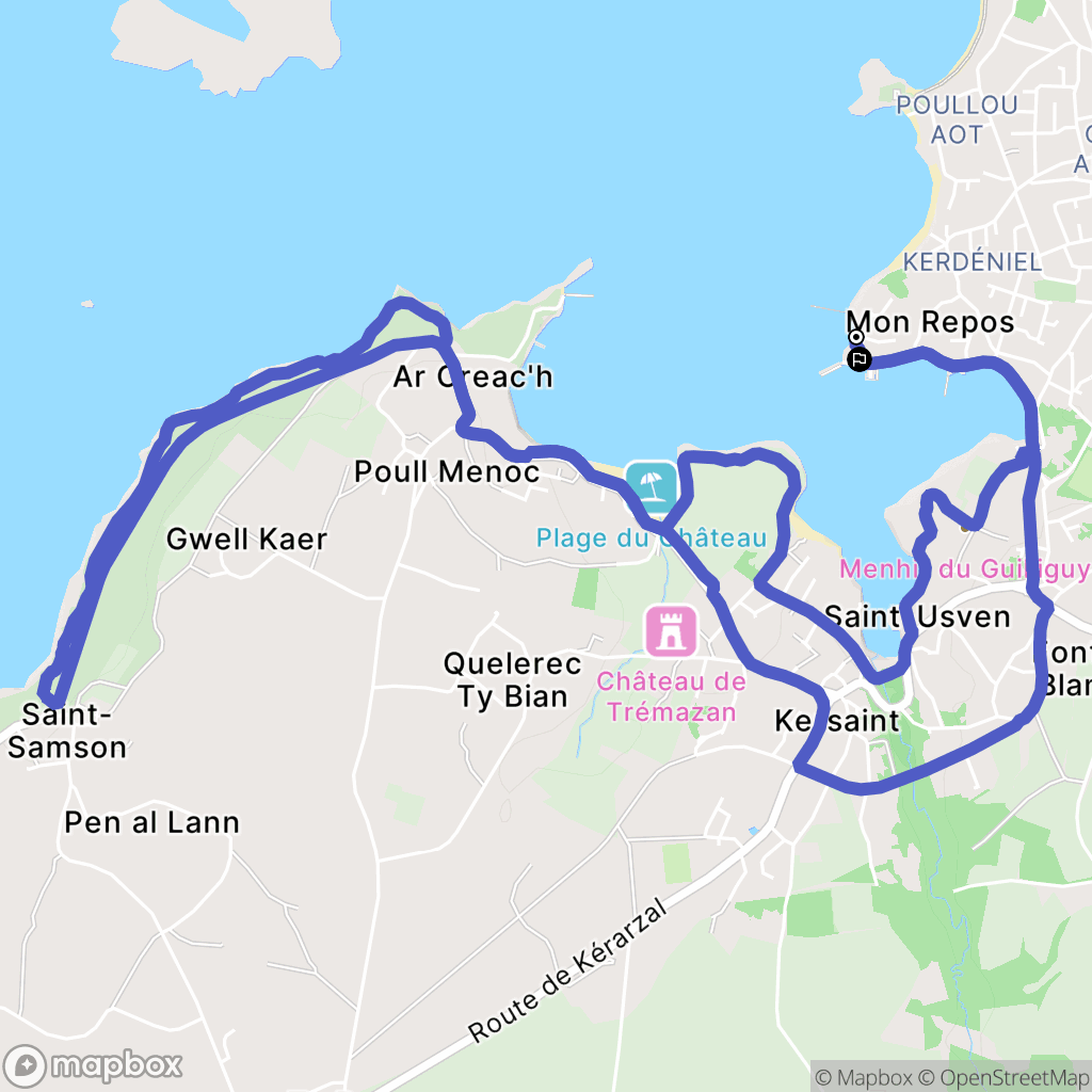 Ploudalmézeau : carte du parcours de randonnée - France