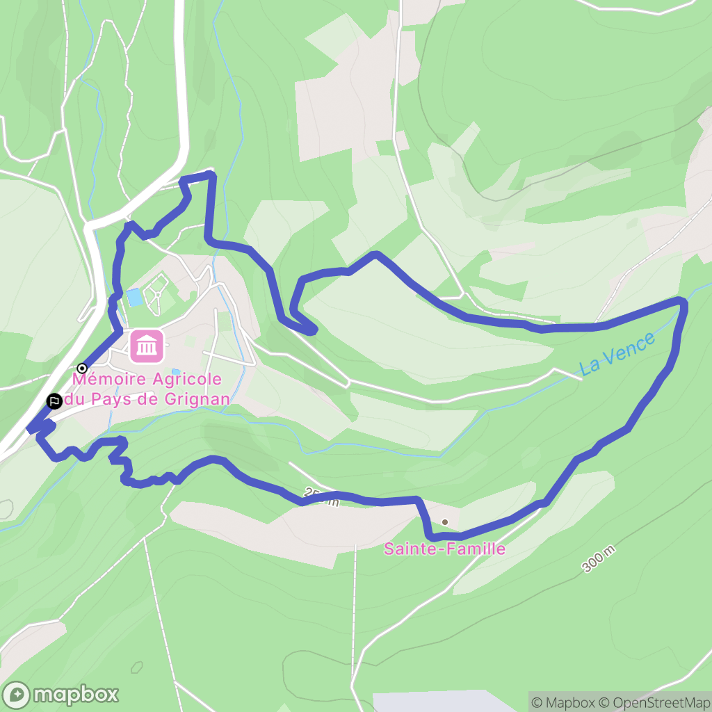 Réauville : carte du parcours de randonnée - France