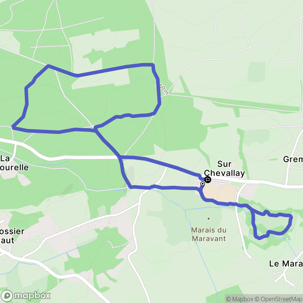 Saint-Paul-en-Chablais : carte du parcours de randonnée - France