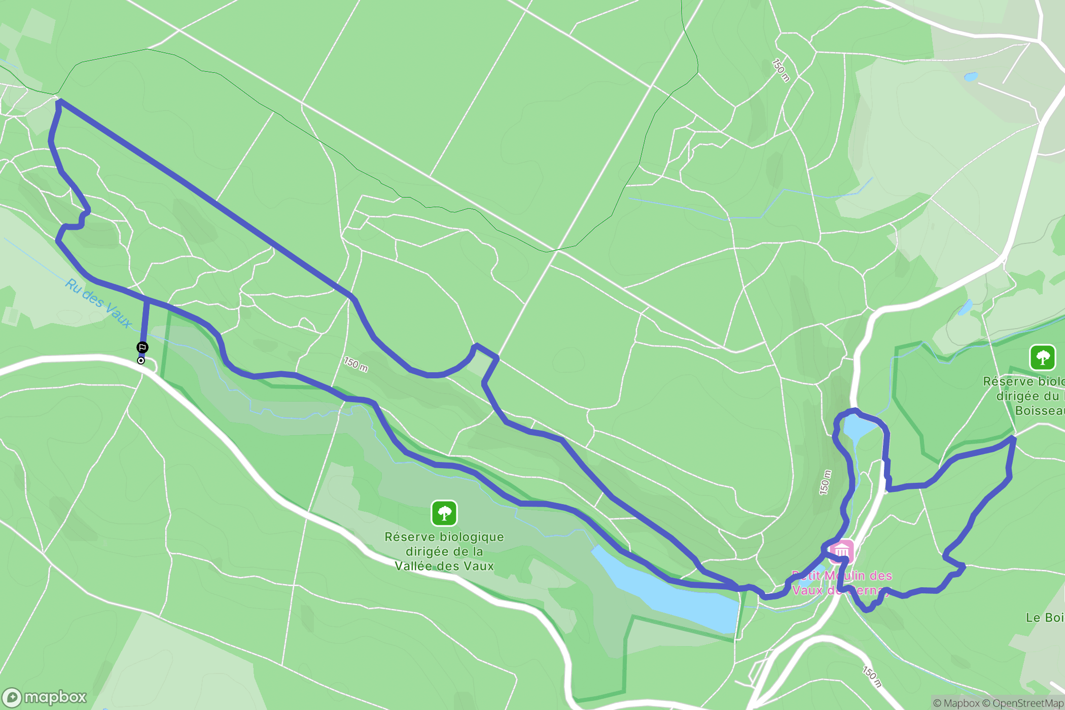 Cernay-la-ville : carte du parcours de randonnée - France