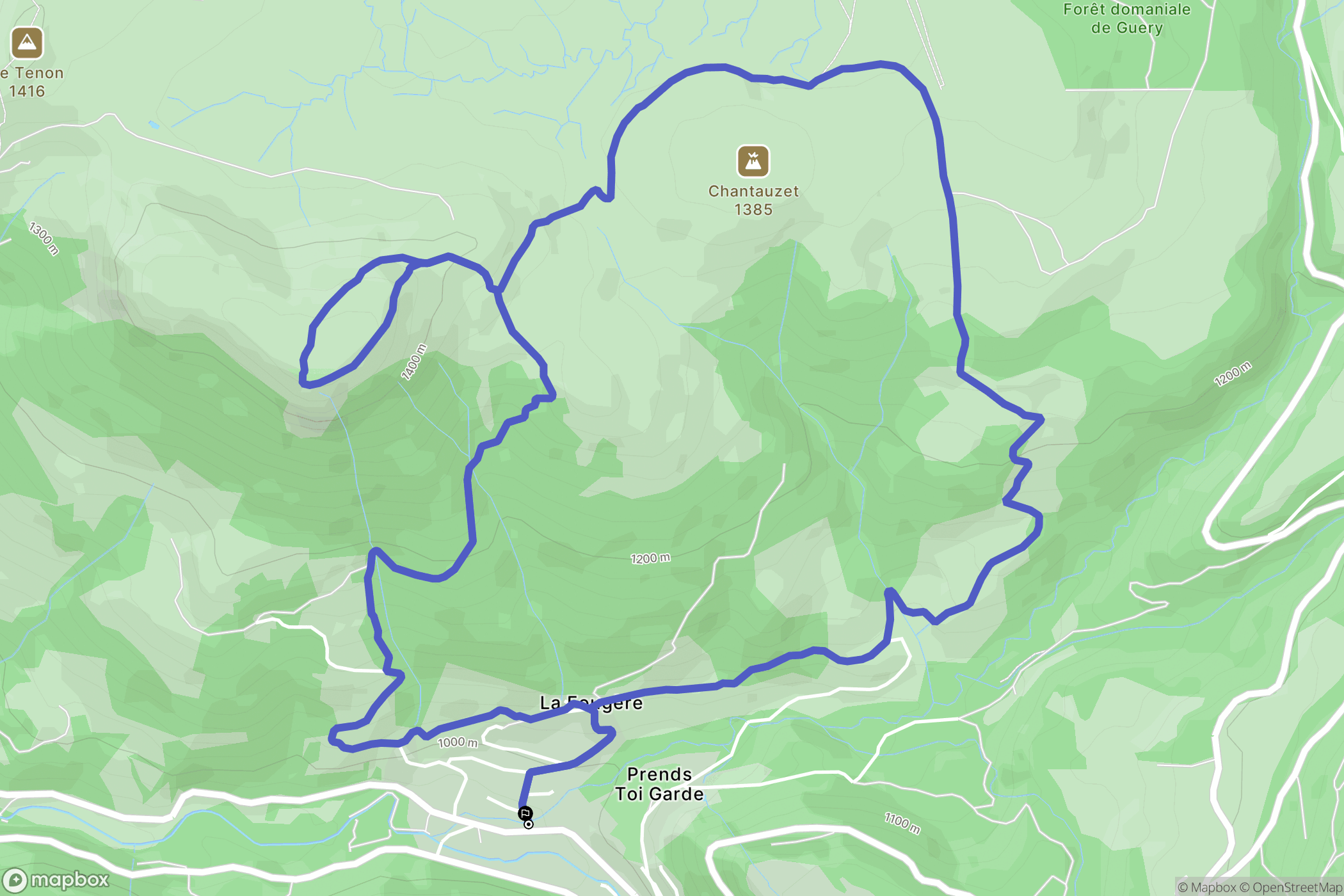 Mont-Dore : carte du parcours de randonnée - France